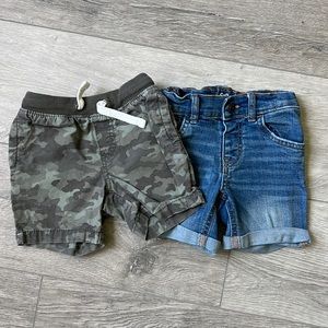 Cat and Jack Jean & camouflage shorts Toddler 2T